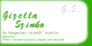 gizella szinko business card